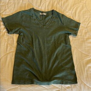 American Giant Green V-Neck T-Shirt